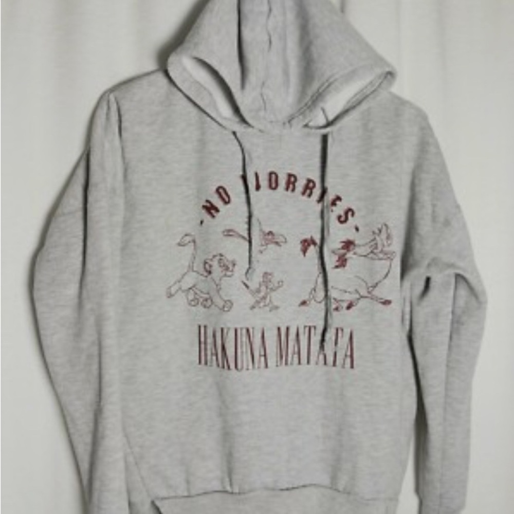 Disney Gray  Sweatshirt with Hoodie -  Hakuna Matata Size M NWOT